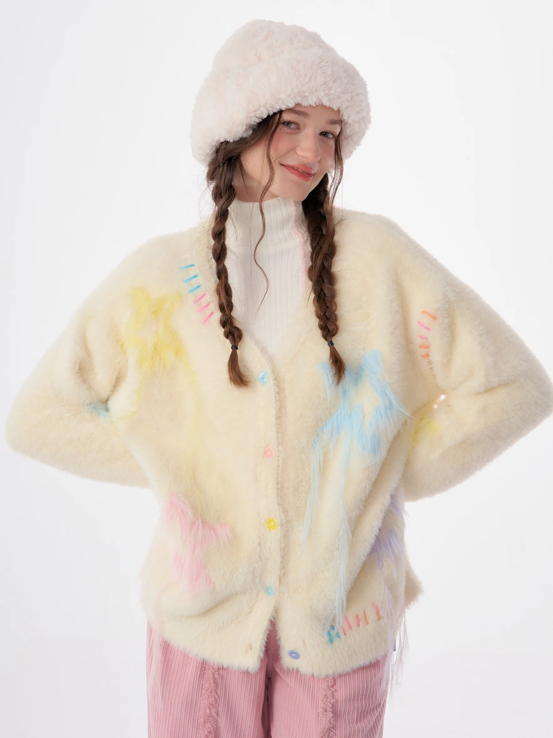 

Мягкий уютный американский женский свитер, кардиган со звездами и кисточками, верхняя одежда для ленивых, осень-зима, модный повседневный нейлон, полиэстер