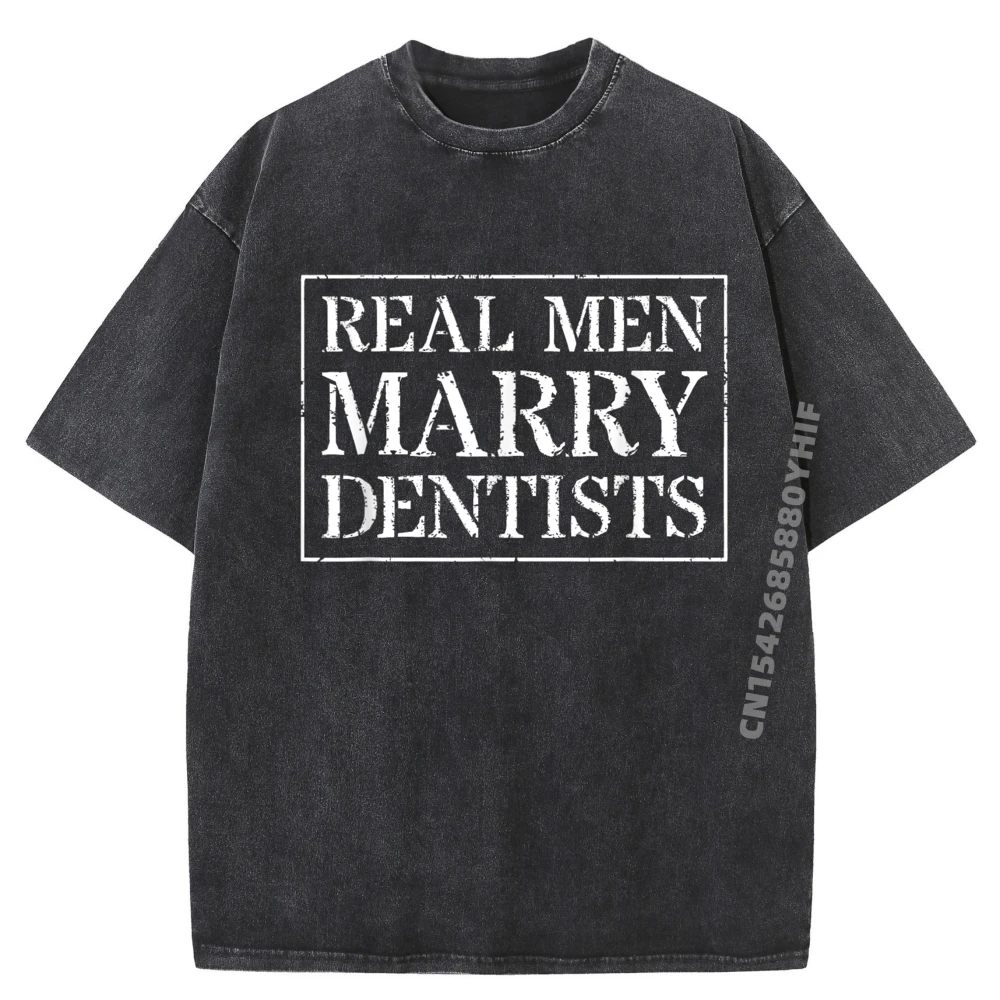 

Муж-стоматолог, настоящие мужские футболки с рисунком Marry Dentists, мужская одежда большого размера, уличная одежда 2025 года, стираная рубашка