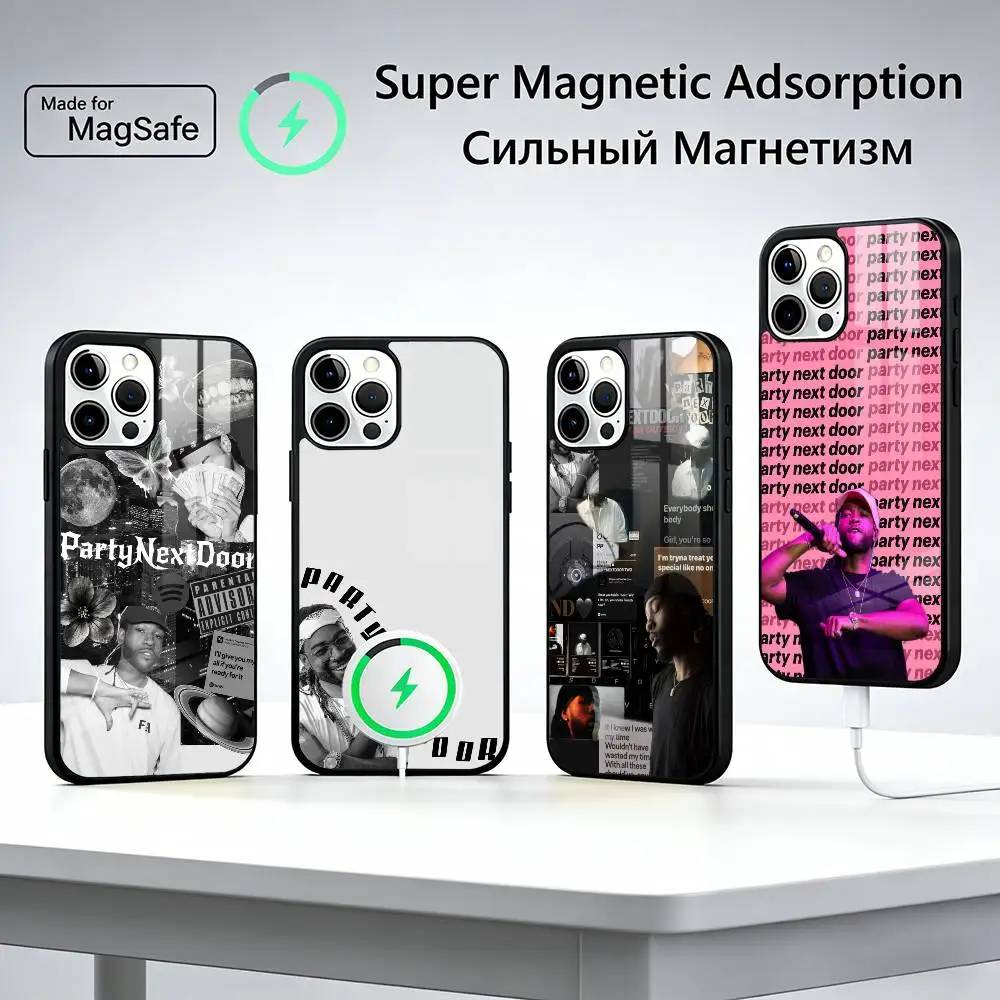 

P-Partynextdoor Cool Rapper Phone Case For iPhone17,16,15,14,13,12,11 Plus,Pro Magnetic with Magsafe Wireless Charging