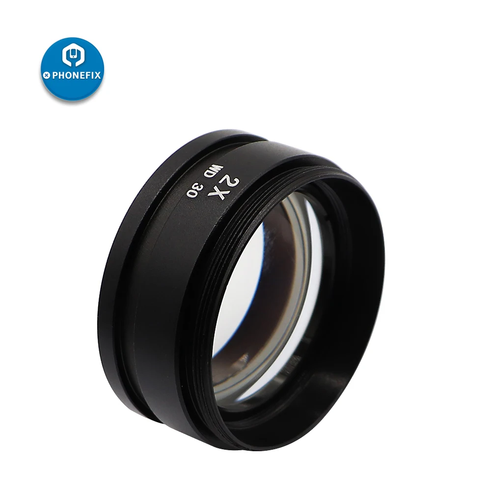 Imagem -02 - Lente de Vidro Auxiliar de 0.5x 0.7x 2.0x Lente de Vidro com Zoom Estéreo Peças de Microscópio para Câmera Wd165