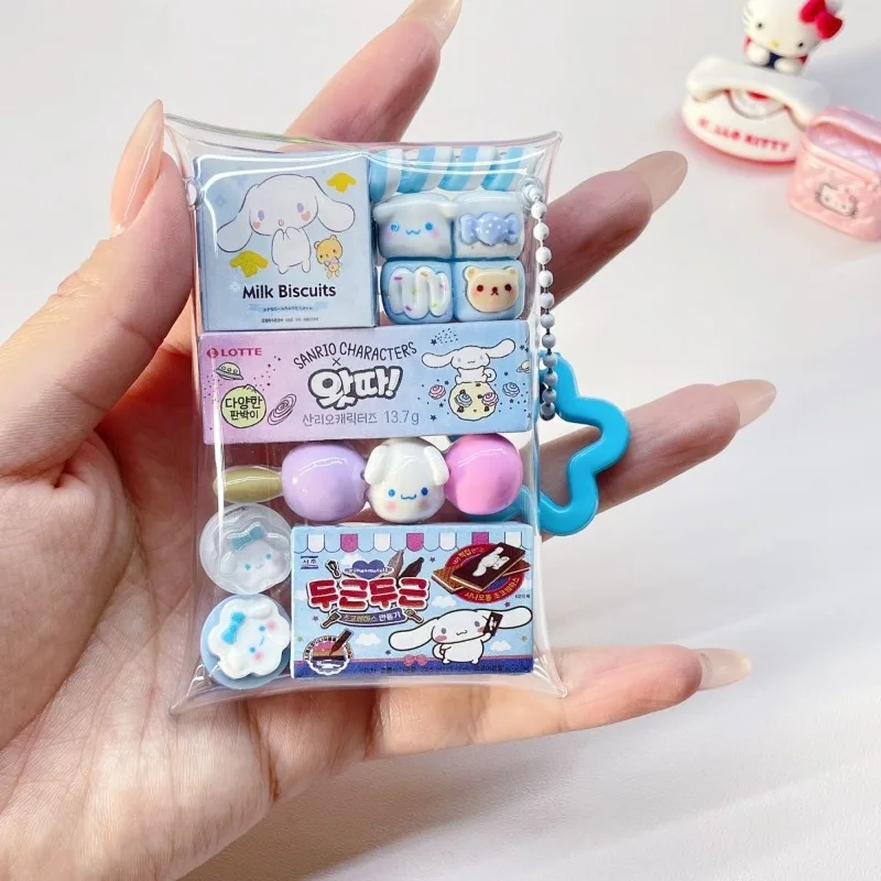 مينيسو سانريو مرحبا كيتي كورومي اليدوية كريم الغراء اكسسوارات محاكاة مصغرة ألعاب طعام حقيبة غاشا لطيف Kawaii الكرتون #4