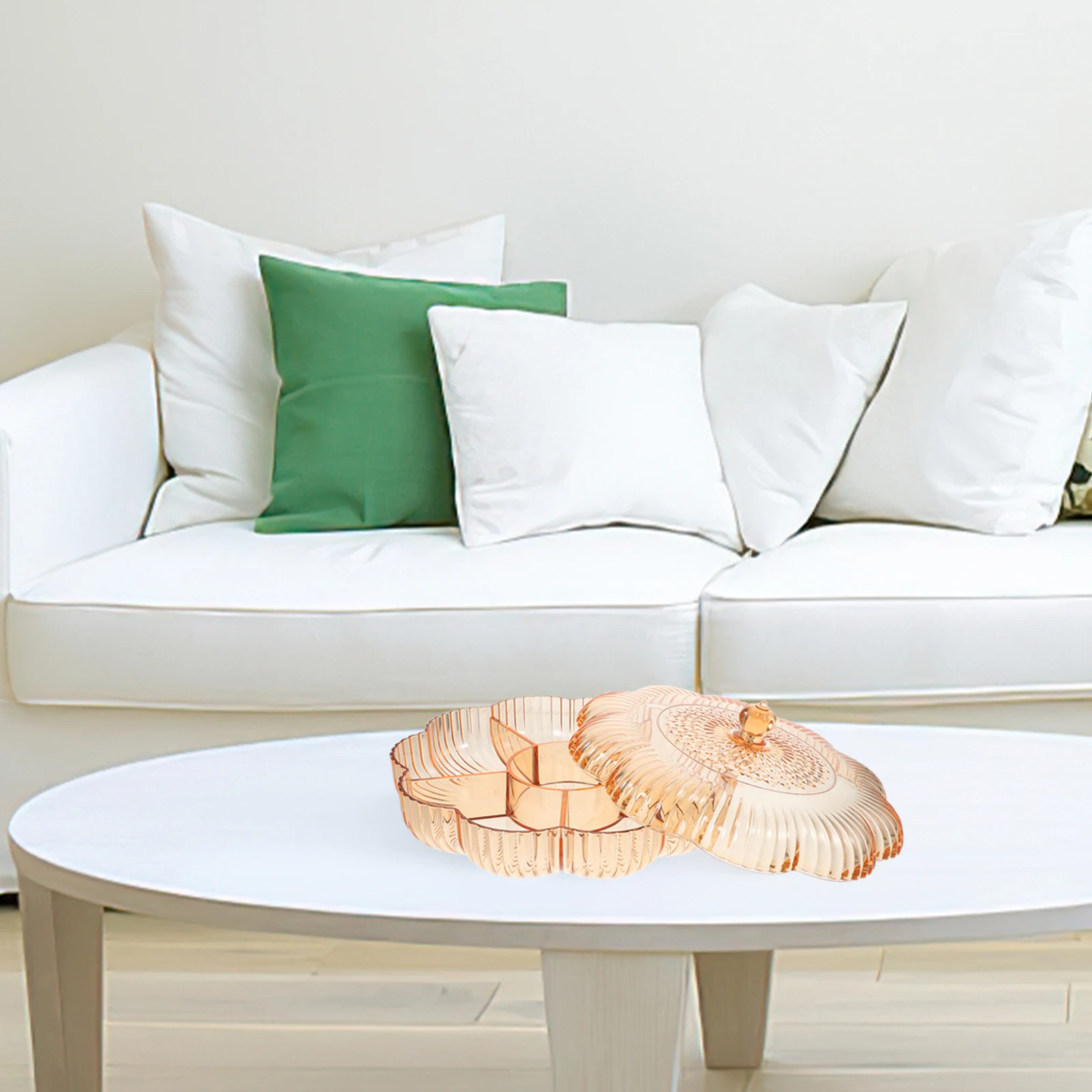 

Luxury Candy Box Serving Tray For Kitchen Living Room Fruit Snack Storage Compartment Plate Party Appetizer Trays