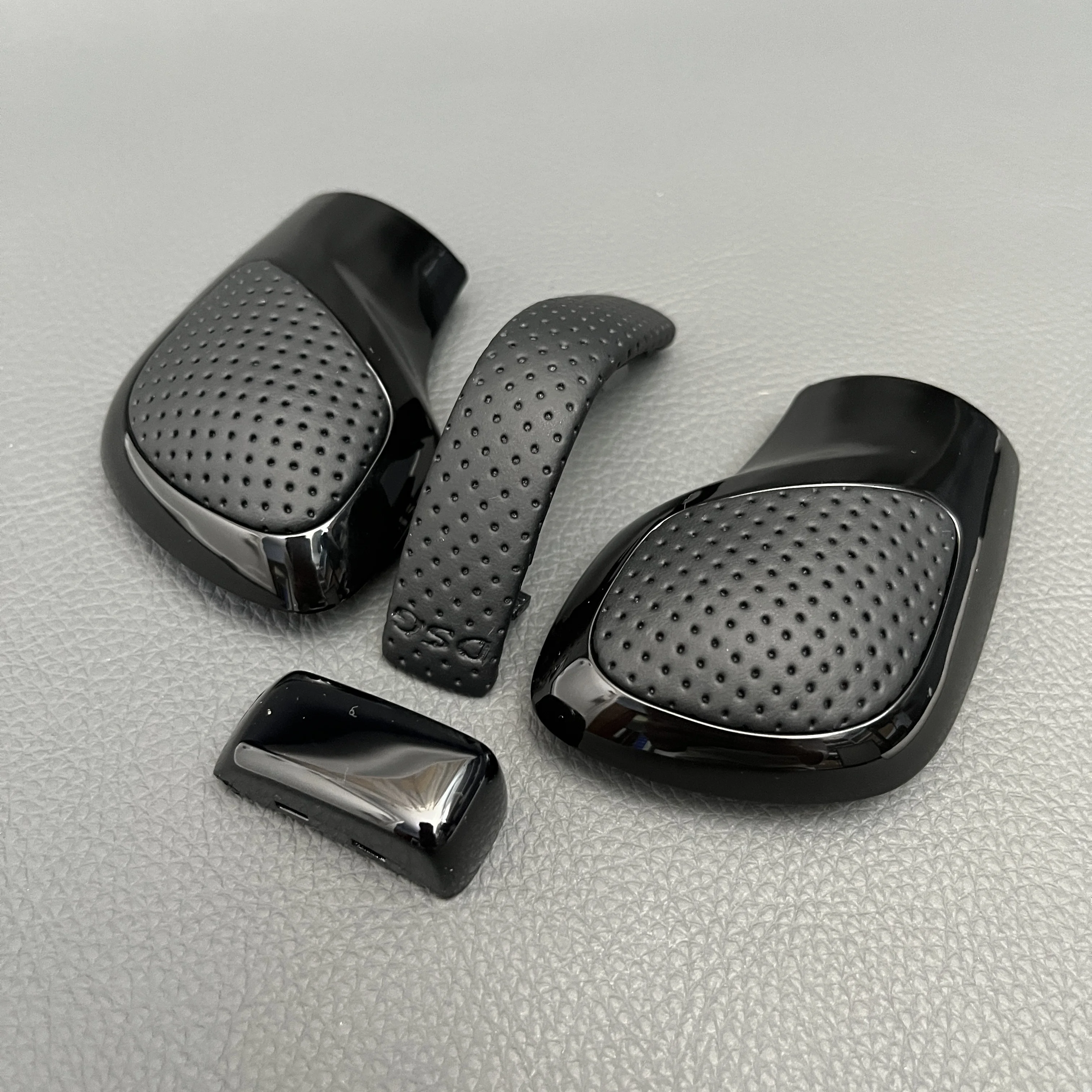 Auto DSG Schaltknauf-Abdeckung für VW Golf 6 7 R GTI Passat B7 B8 CC R20 Jetta MK6 GLI Schwarz Chrom Matt Schalthebelknauf – Detail 1