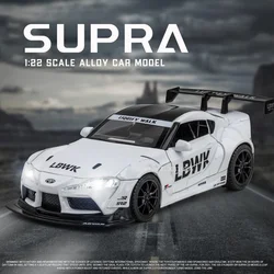 1:22 Toyota SUPRA Racing Car Model Alloy Diecasts & Toy Metal Vehicles Toy Car Model High Simulation Sound Light Kids Toys A413