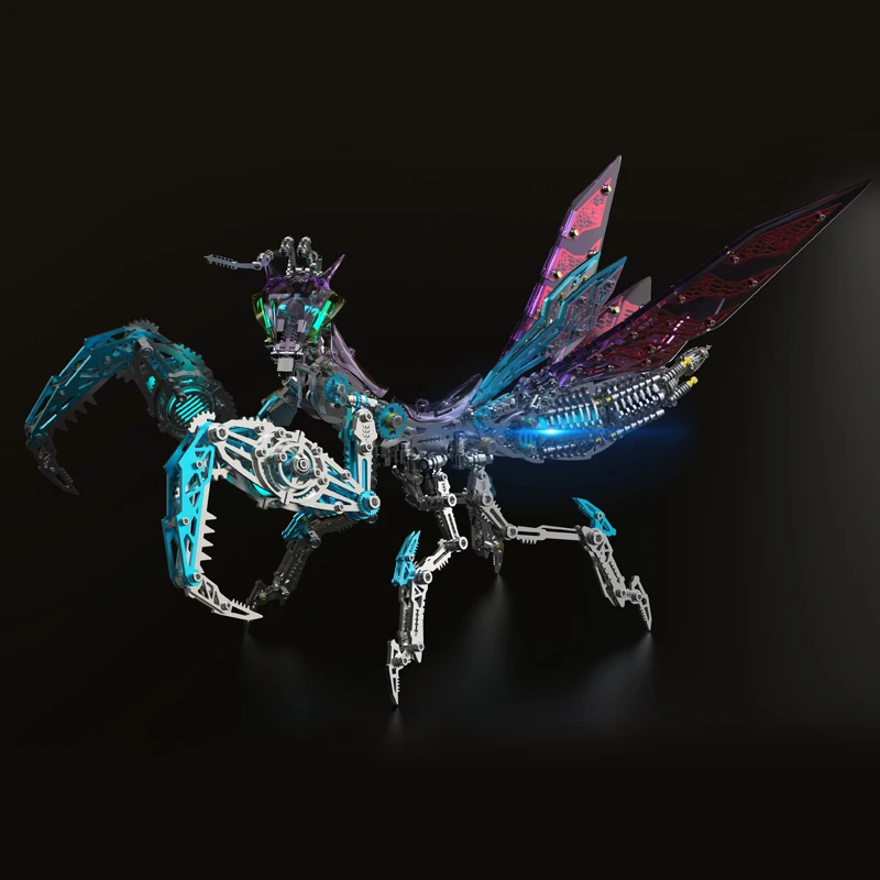

Precision mechanical toy DIY handmade creative movable magnetic lamp stainless steel mantis metal assembly model gift
