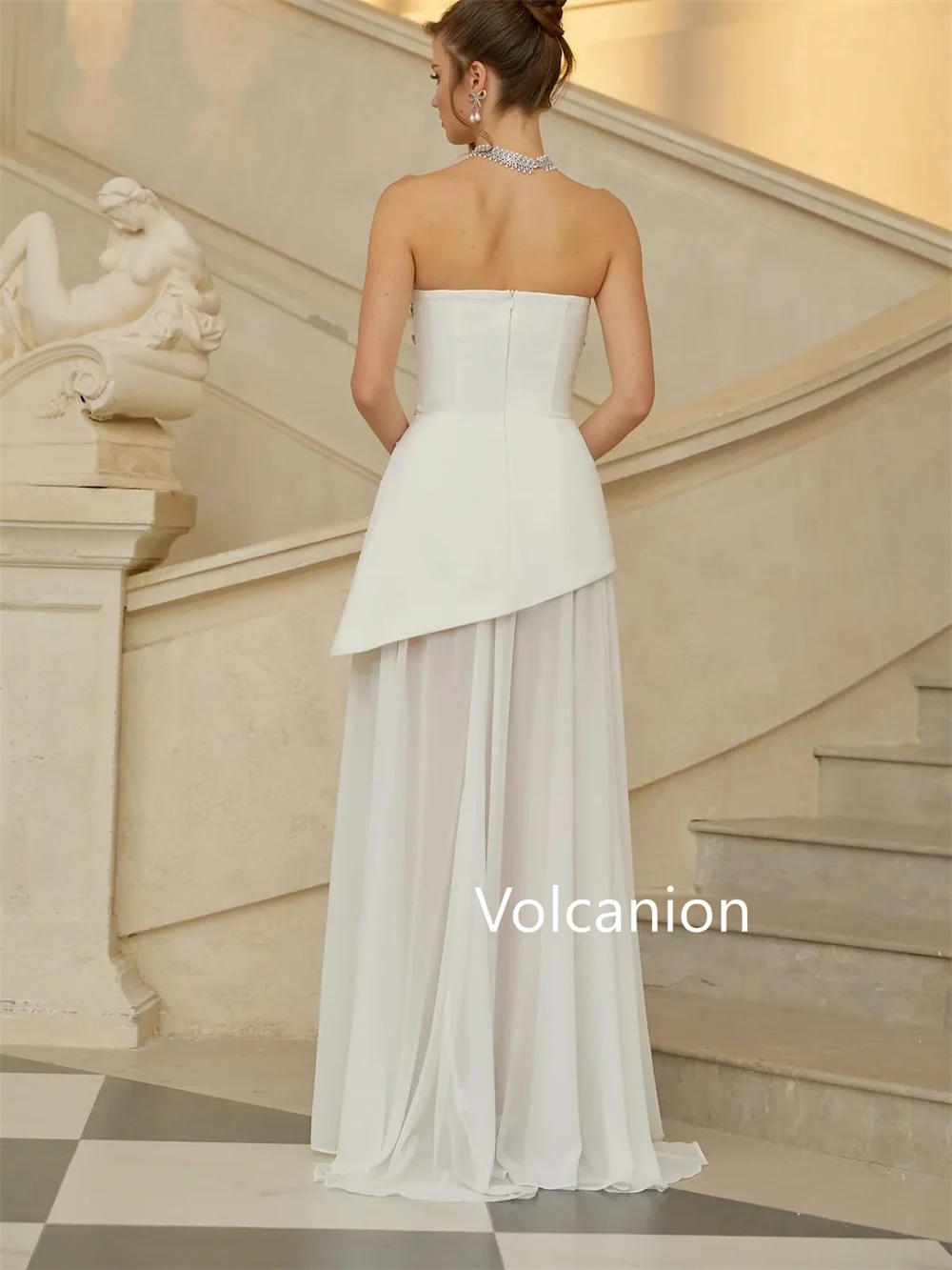 Personalizado requintado jérsei plissado lantejoulas a linha sem alças vestidos longos sob medida ocasião noite simples clássico