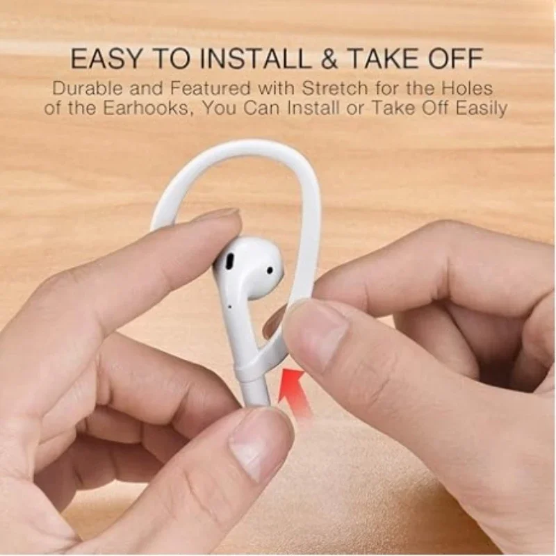 1Pair Silicone Anti-lost Ear Hooks Bluetooth Earphone Sports Prevent Falling Ear Hook Universal Wireless Earphone Accessories