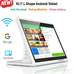 10.1 Inch Loyverse Restaurant Desktop Tablet POS Machine Android 14 4G 64G L-shaped Menu Tablet Desktop Photo Frame