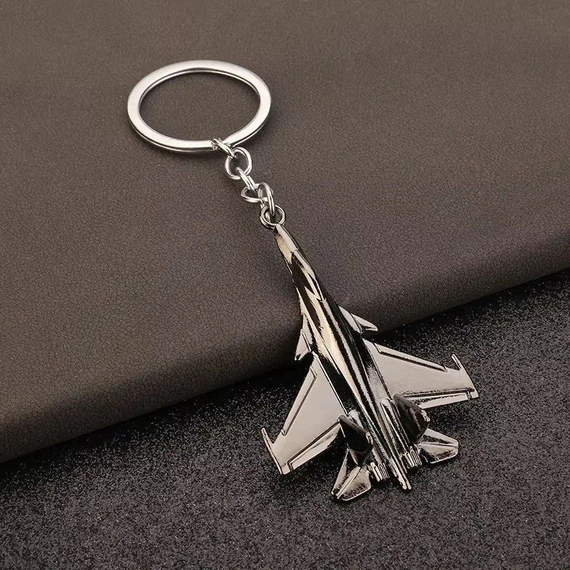 Plane Key Ring Personalized Combat Aircraft Keychain Aviation Key Holder Creative Aircraft Model Pendant For Travel Companion