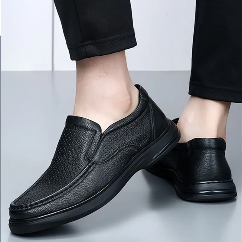 DIMANYU Genuine Leather 2026 New Casual Non-Slip Dad Large Size Middle-Aged Elderly Flat Men's Shoes_vogvips.com