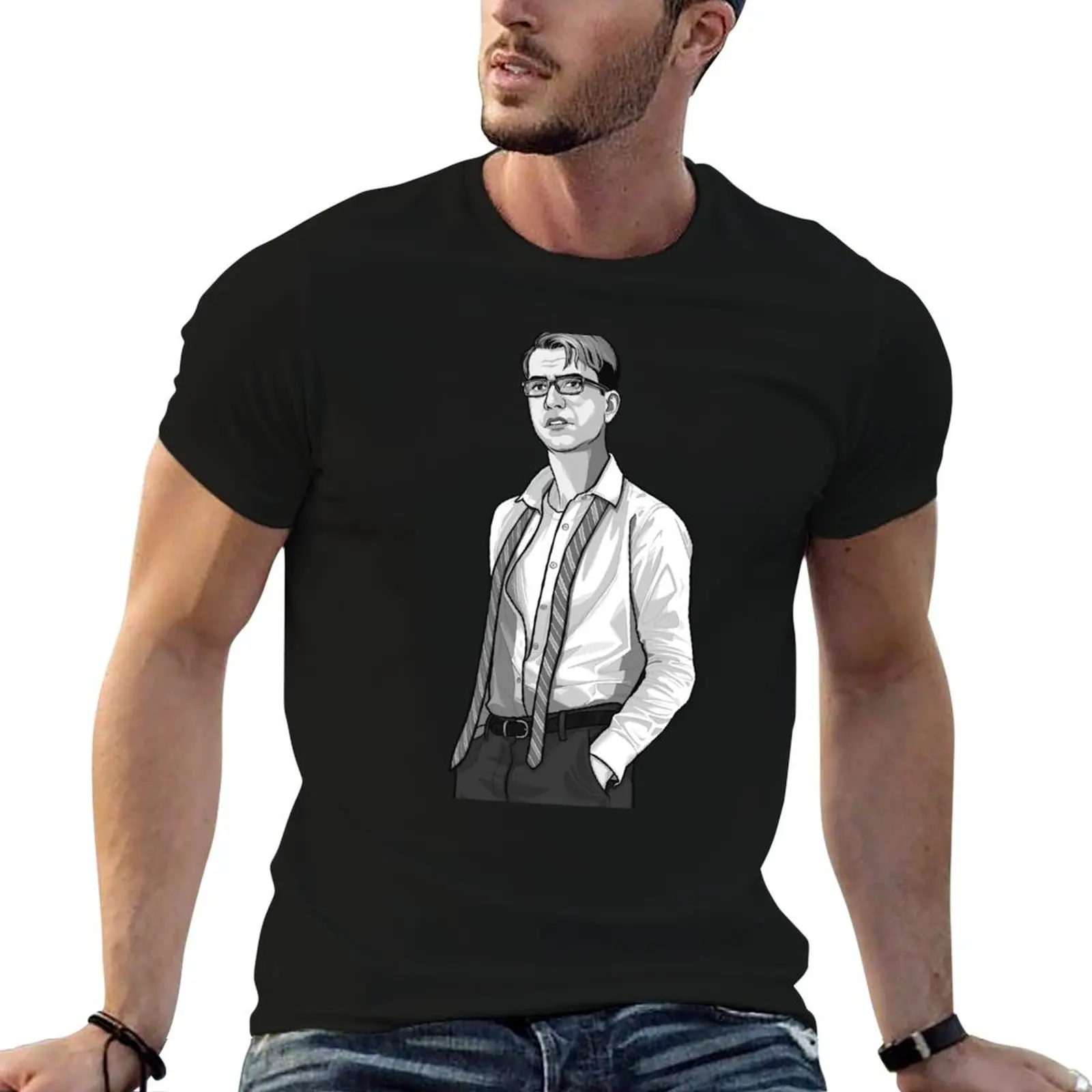 Футболка Larue Dollard, футболки для мужчин, винтажная мужская футболка с рисунком, футболка из 100% хлопка