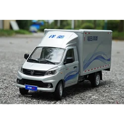 Diecast 1:18 Scale Foton Xiangling V1 Box Type Micro Truck Model Alloy Box Type Truck Light Truck Model Gift Toys Display