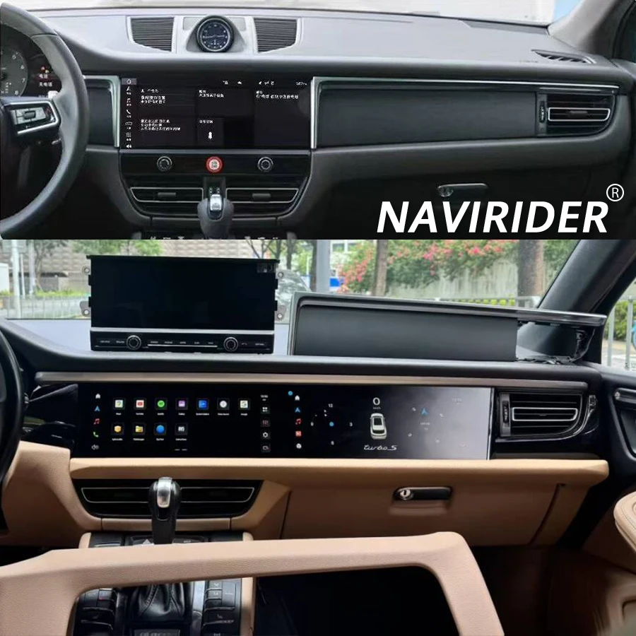 

12.3+12.3inch For Porsche Macan 2018-2024 Pcm 5.0 Radio Android 14 Car GPS Multimedia Video Player Head Unit Carplay Dual Screen