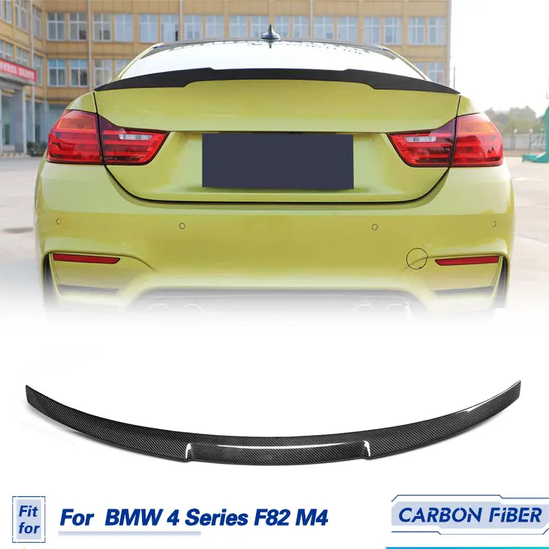 

Car Rear Trunk Spoiler Wings Carbon Fiber for BMW 4 Series F82 M4 Coupe 2 Door 2014-2017 Racing Rear Boot Lid Wing Lip Black FRP