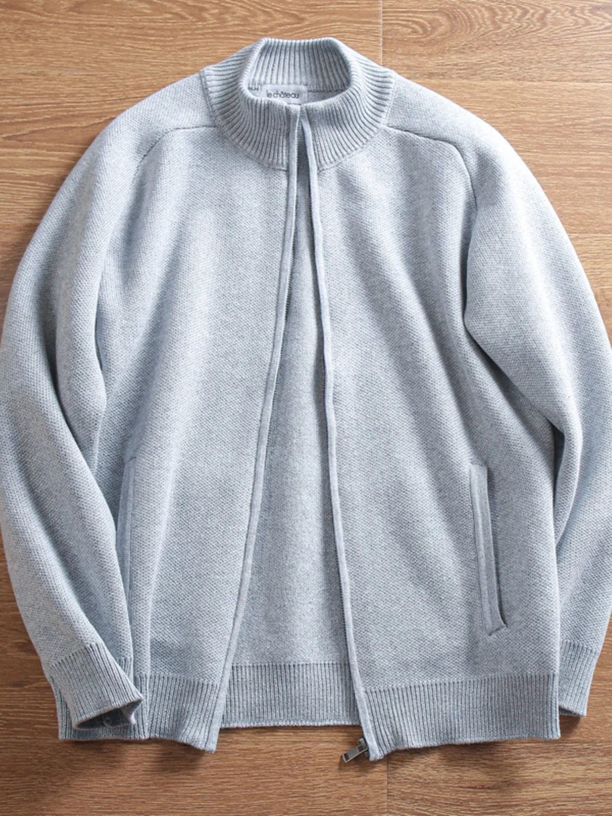 

Ele Pure Cotton Zipper Cardigan for Men Autumn Winter Busin Casual Long Sve Faionable Urban Sle Stand Collar Sw...