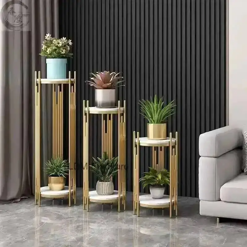 حامل دعم للشرفة، حامل عرض زهرة لرف الحديد بوعاء، سرير الزهور يقف للأواني، منظم النباتات، رف التخزين