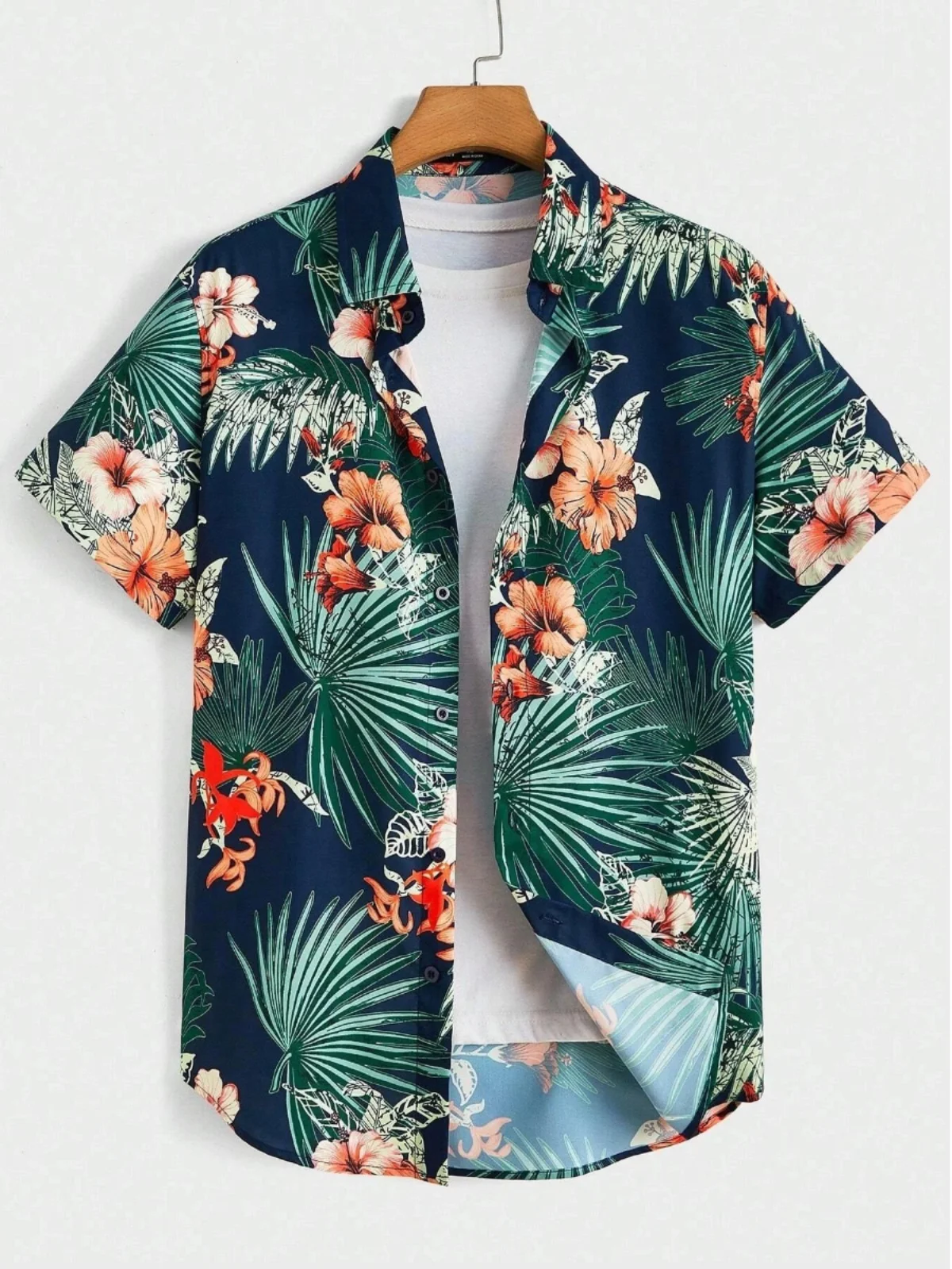 

Men's Casual Le Print ort Sve irt Stand Fit Youth ular Sle Four Seasons Universal Chinese Production