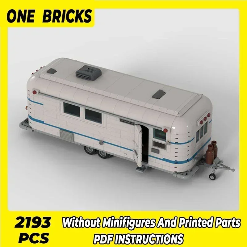 Moc Building Bricks Car Model Classic American Camping Trailer Technology Modular Blocks Gifts Christmas Toys DIY Sets Assembly