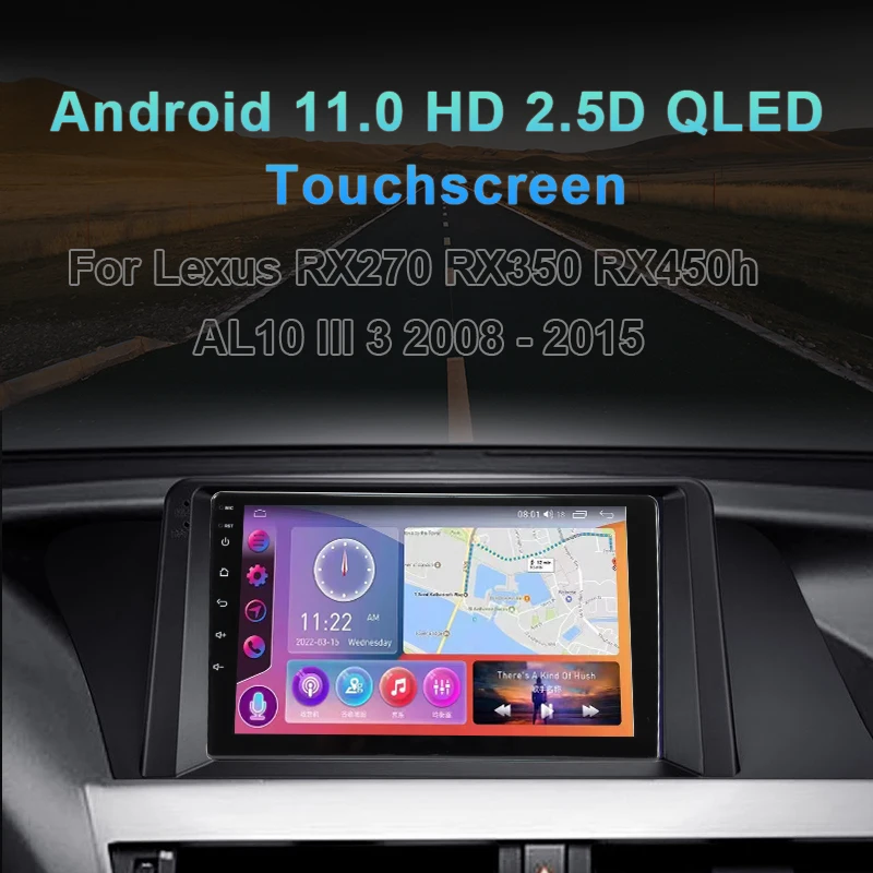 Rádio do carro de qszn para lexus rx270 rx350 rx450h al10 iii 3 2008 -2015 android 11 4g wifi vídeo multimídia player carplay auto estéreo