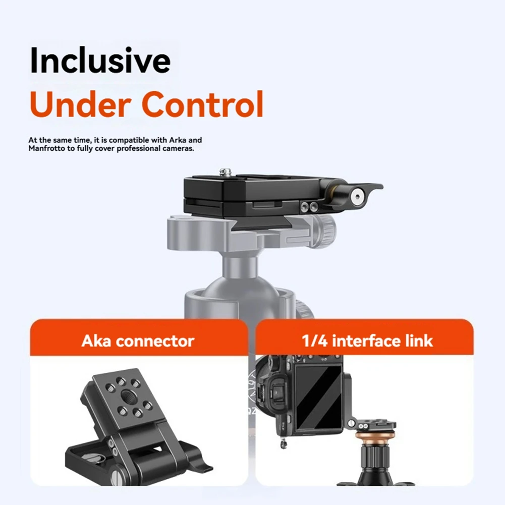 A07I Opvouwbare camera L-beugel Verticaal horizontaal schakelende snelontgrendelingsplaat DSLR-camera's Stabilisator