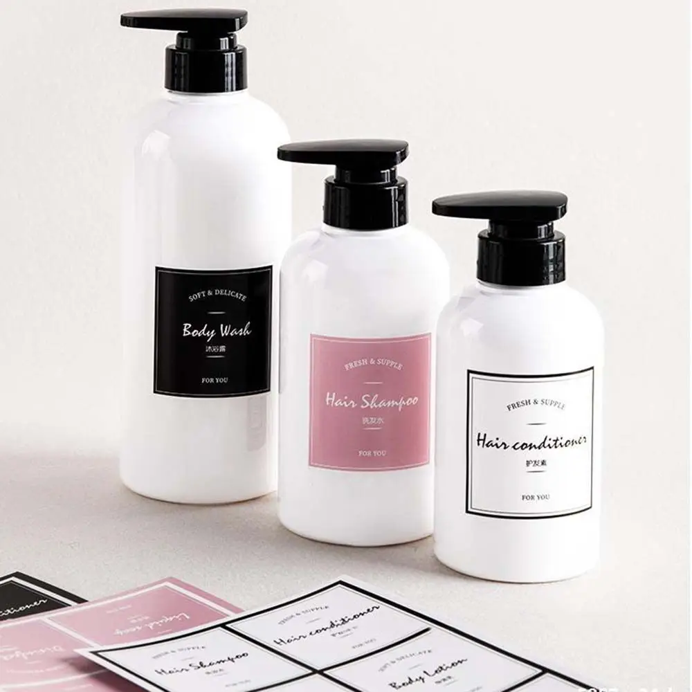 Shower Gel Shampoo Soap Classification Tags Cosmetic Label Refillable Bottles Marker Stickers Label Identification Sticker