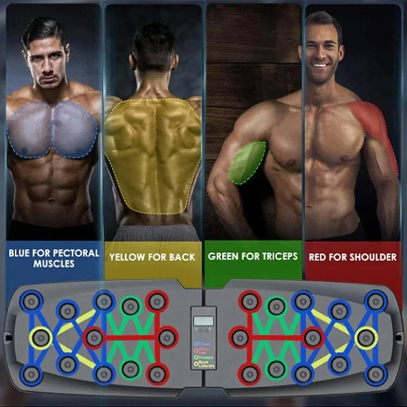 Smart Automatic Count Push Up Board Foldable Multi Push Up Stand with Body Sensor Counter for Core Strength Muscle Stable Home