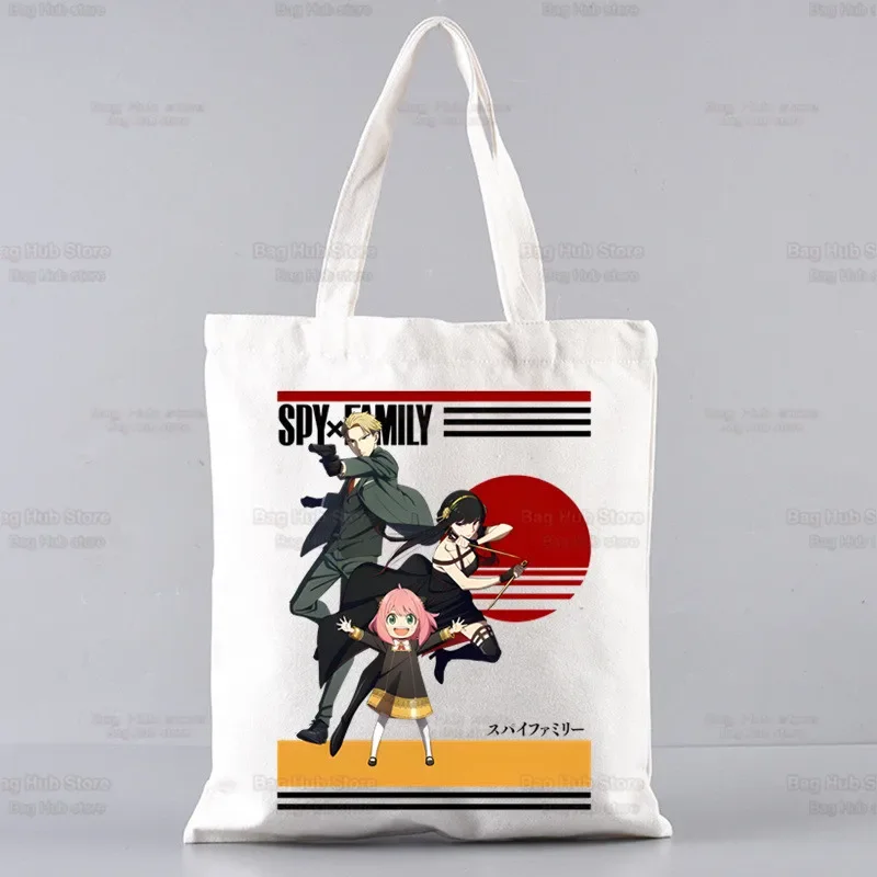 Spy X Family Shopper Bag Print Canvas Anime Kawaii Anya Forger Tote Bag Handbags SPYFAMILY Women Bag Harajuku Shoulder Bags