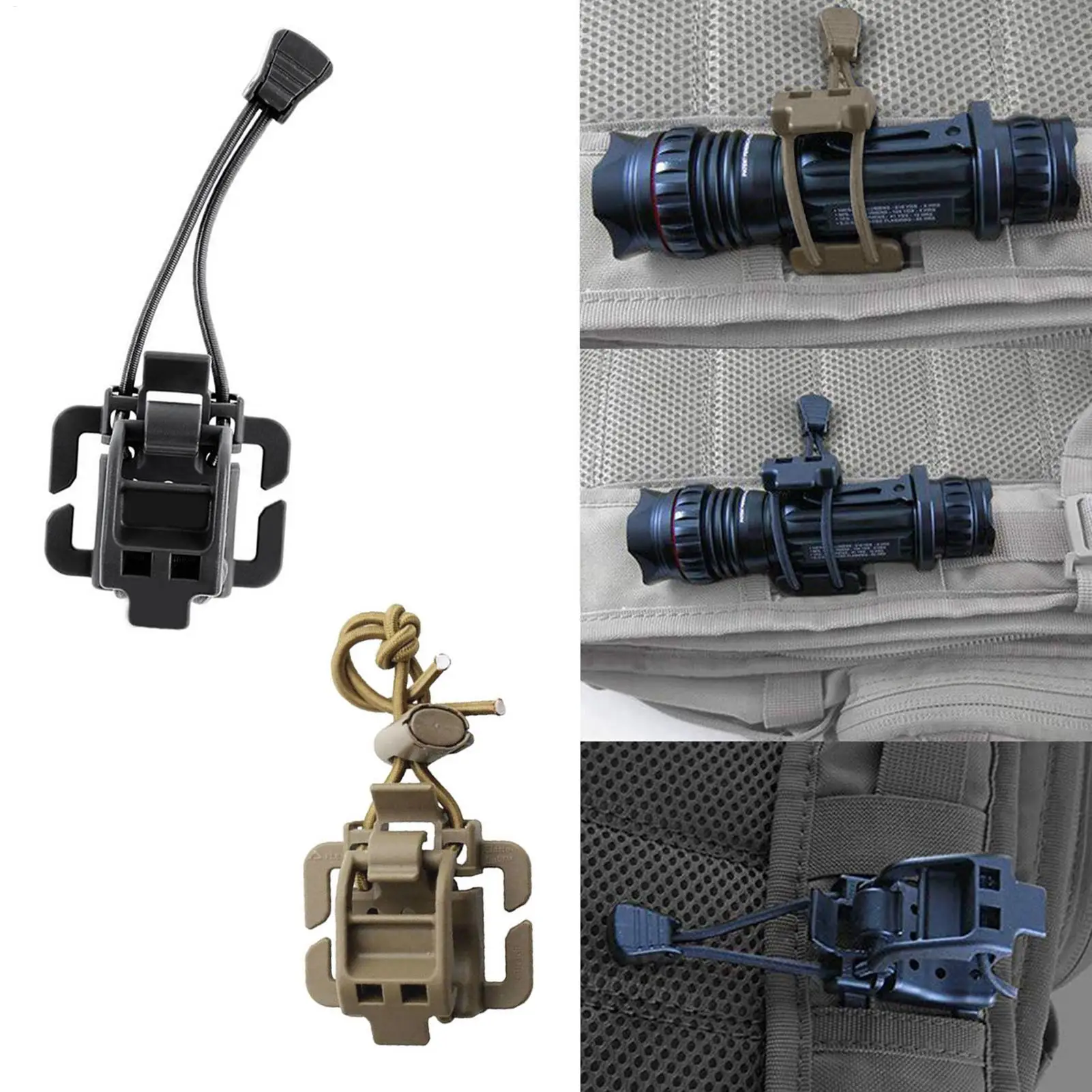 

Belt Flashlight Clip Molles Hiking Accessories Hanging Buckle Shovel Clamp Axe Clamp Bracket Backpack Hiking Accessories