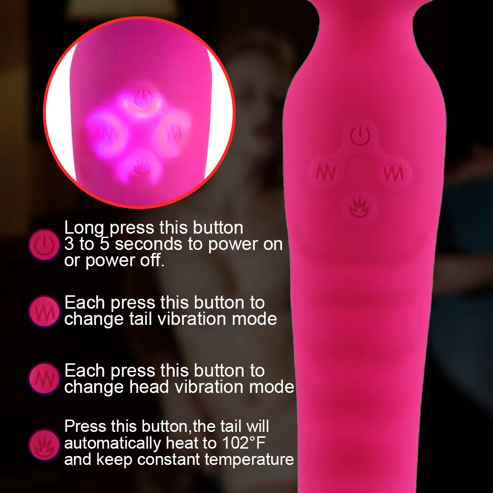 Powerful Vibrator Dildos Wand for Women Clitoris Stimulator G Spot Vibrator for Women Vagina Massager Adult Sex Toys for Woman