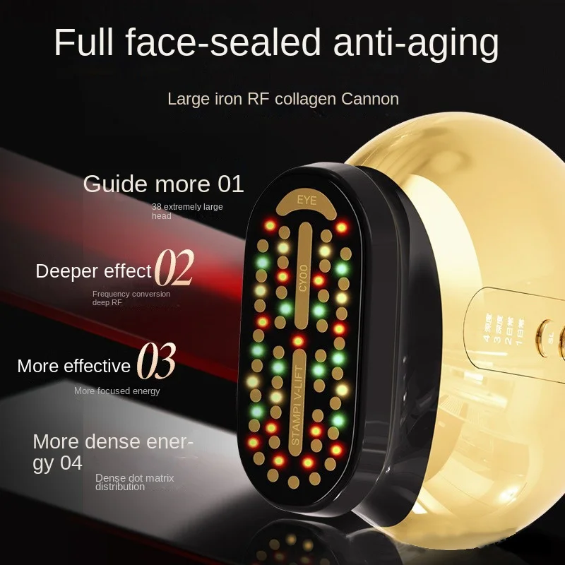 Nuovo Big Iron RF Collagen Cannon Pro Gold Dot Matrix Lifting facciale e rassodamento strumento di bellezza Anti-età ad ultrasuoni