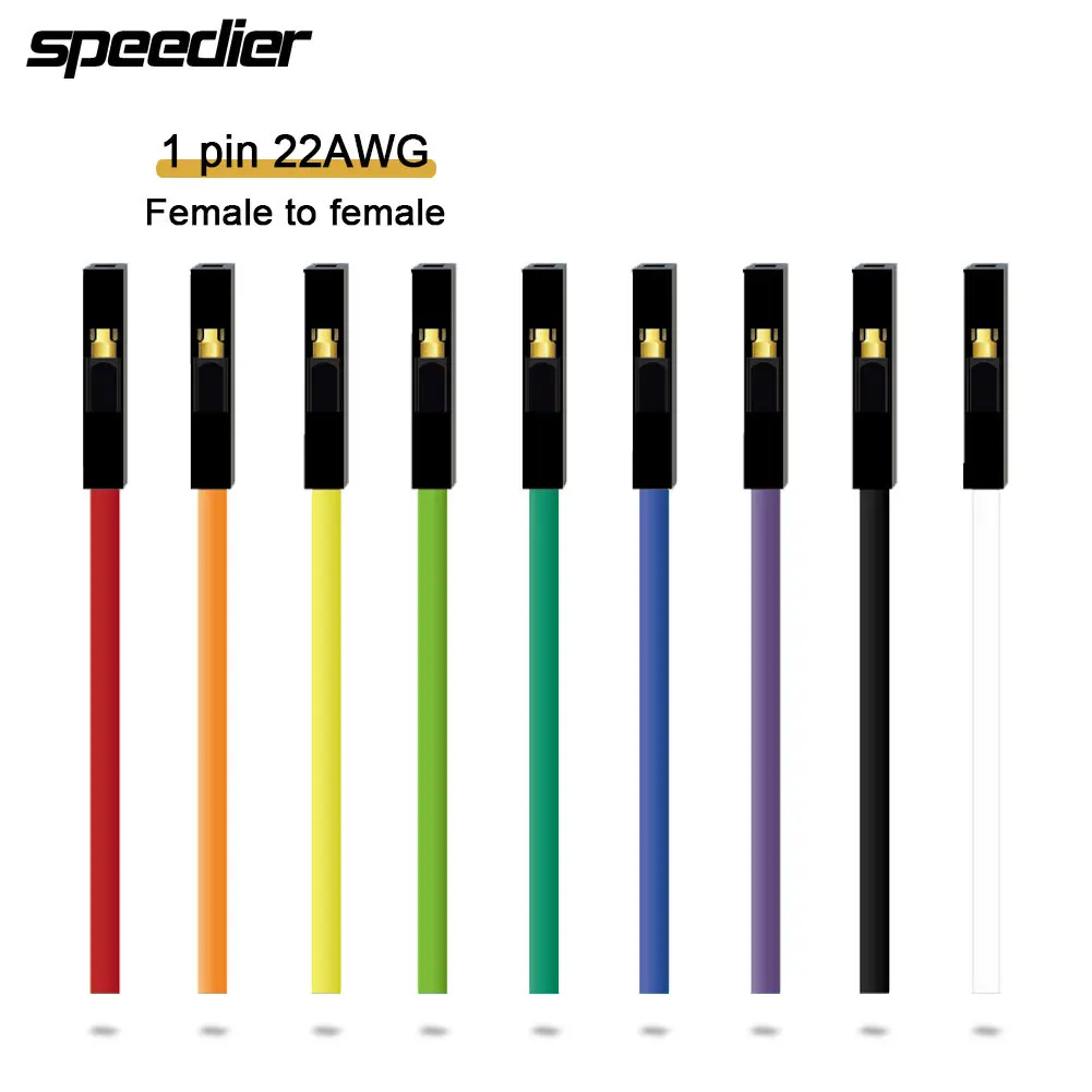 멀티 컬러 22AWG 60 코어 슈퍼 소프트 실리콘 듀폰 와이어 2.54 1핀 남성-여성/여성-여성 케이블 10cm/20cm/30cm/50cm