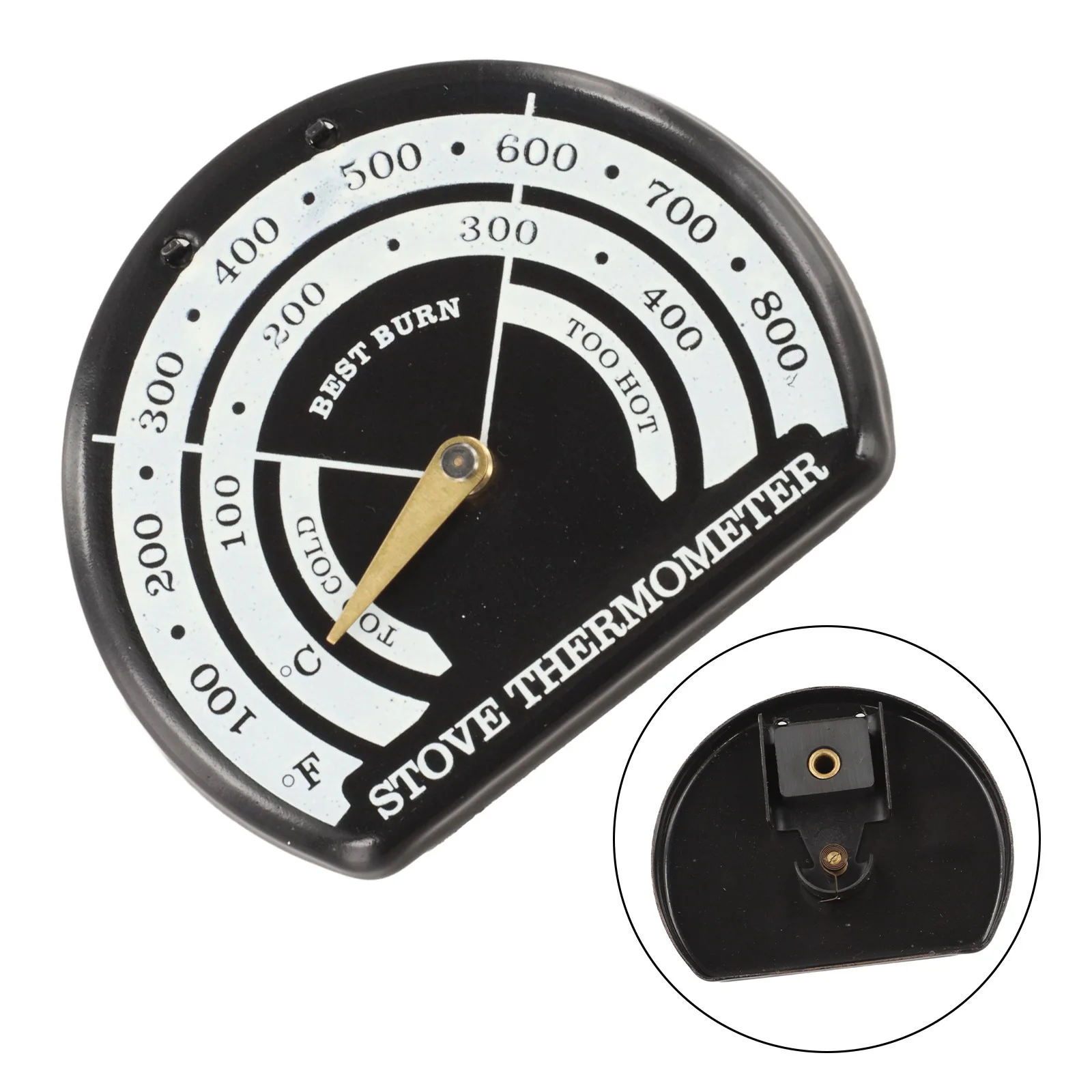 

Accurate Log Burner Thermometer Magnetic Stove Gauge Large Size Temperature Monitor for Efficient Wood Heating