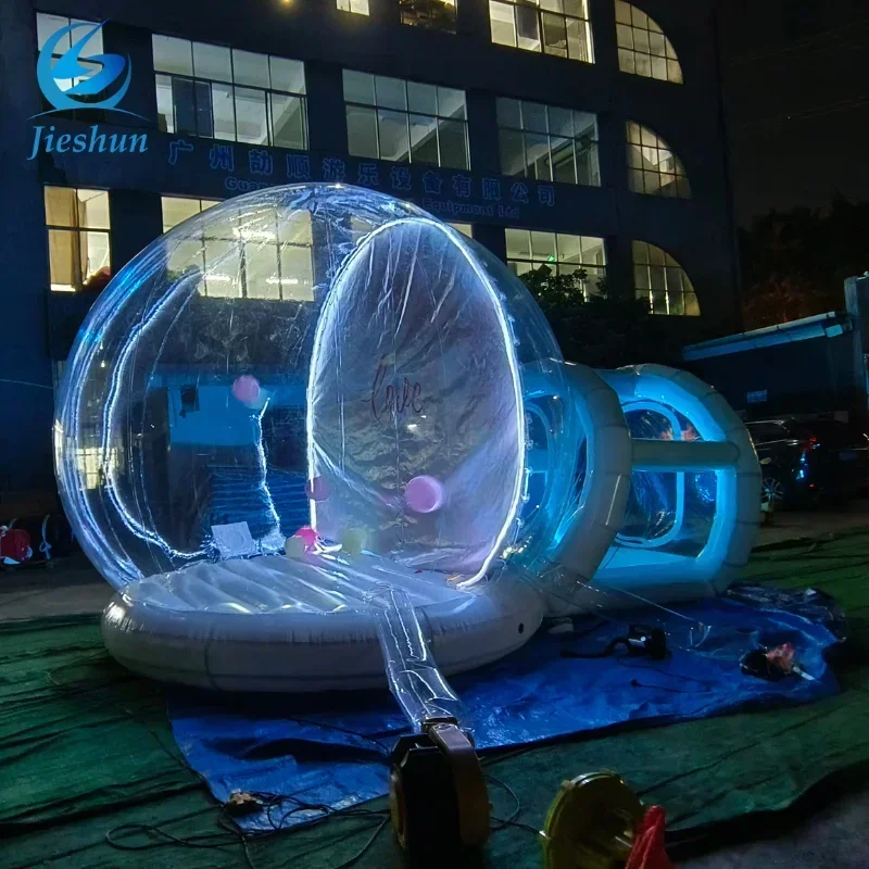 

4-метровая надувная светящаяся пузырьковая палатка, прозрачная купольная палатка с иглу, надувной пузырьковый домик для наружного кемпинга, свадебной вечеринки