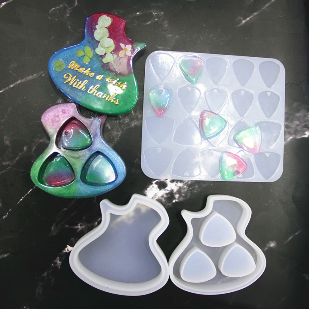 

Silicone Mold for Guitar Picks Storage Box Reusable Non-stick Washable Durable Practical Plectrums Molds Musical Instruments
