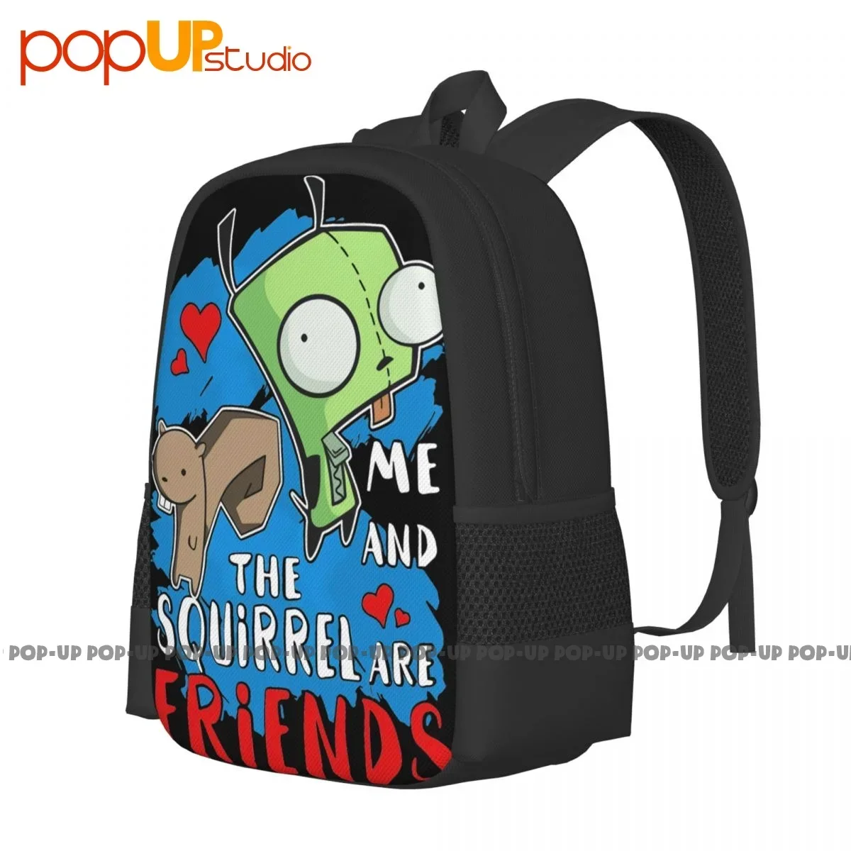 Friends Squirrel & Gir Invader Zim Alien Backpack Large Capacity Newest Schoolbag Gym Tote Bag Multi-function