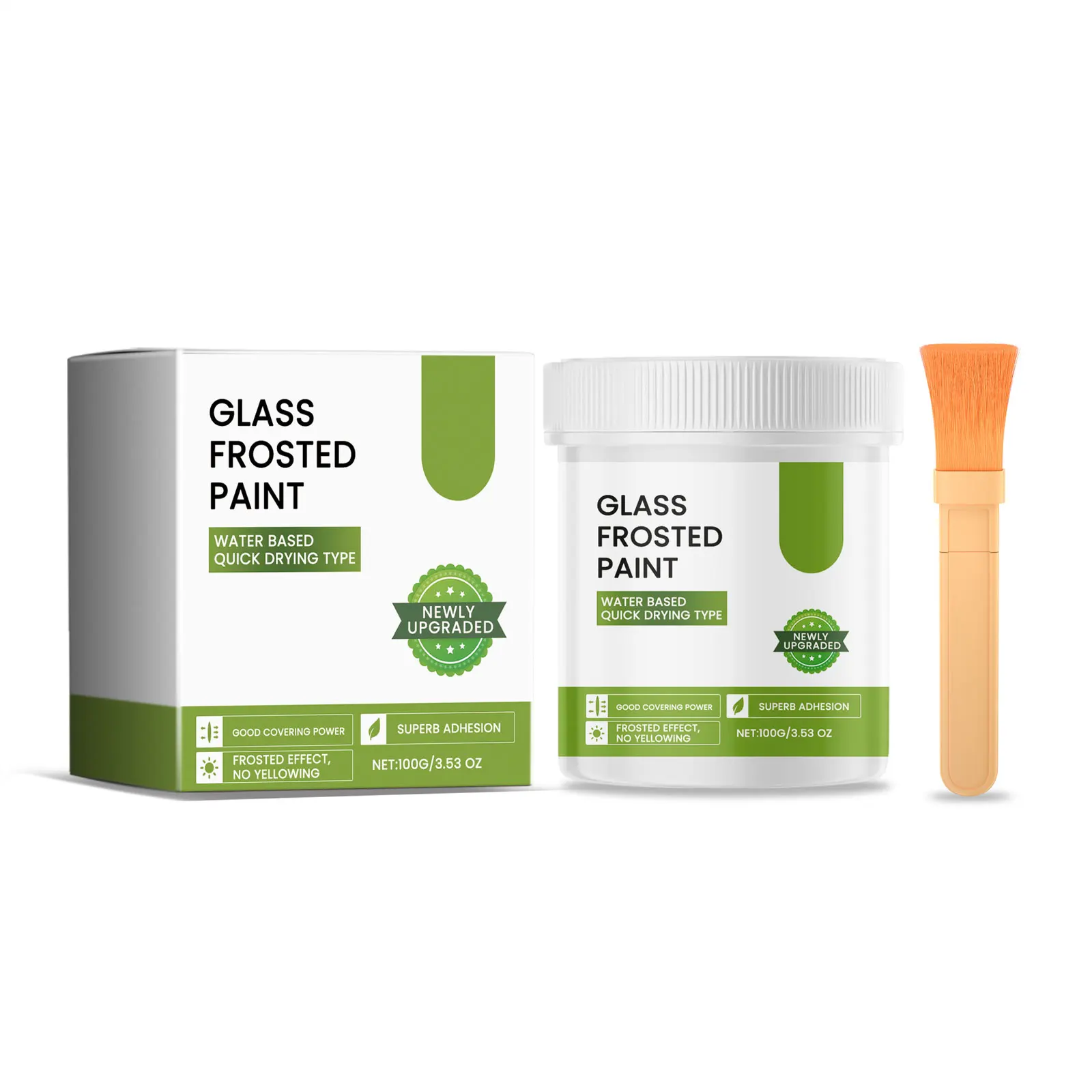 100g Frosted Glass Paint Window Frosting Coating Anti Peeping Privacy Window Glass Water-Based Paint Window Blackout Art Paint