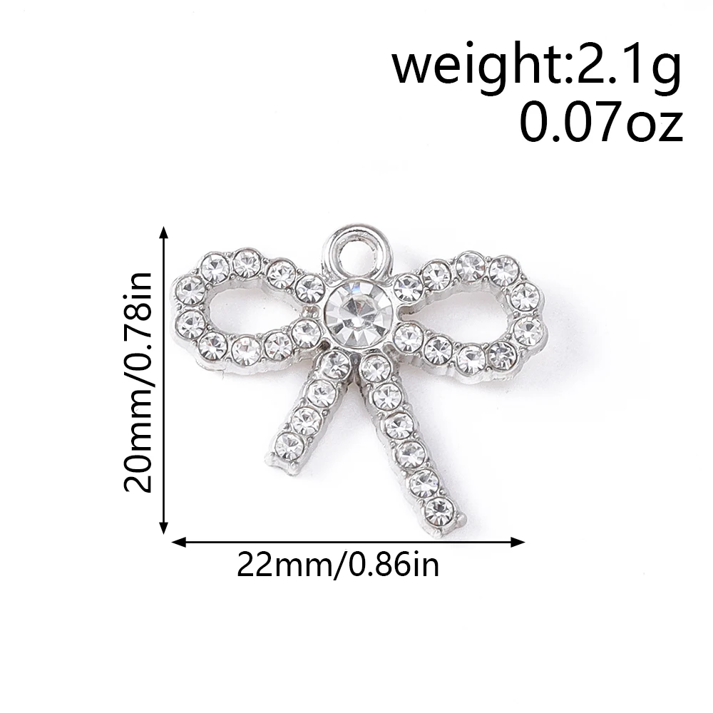 Leslie 5 Stück Gold Silber Farbe Schleife Serie Schleife Schleife Charm Anhänger für handgemachte Halskette Armband Schmuckherstellung Zubehör – Detail 15