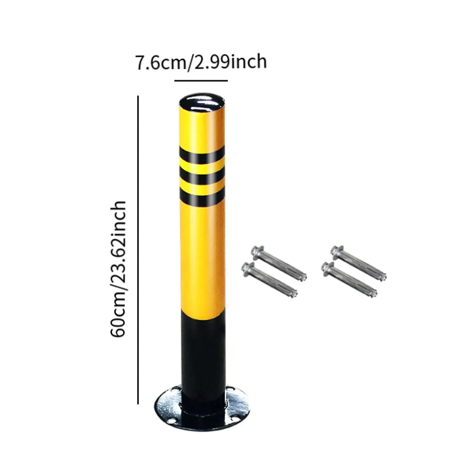 Poste de amarração de metal para controle de tráfego em entradas e saídas com 4