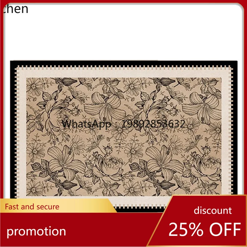 YFY Carpet Living Room Vintage Style New French Retro High-End Feel Bedroom Sofa Area Rug Large Area