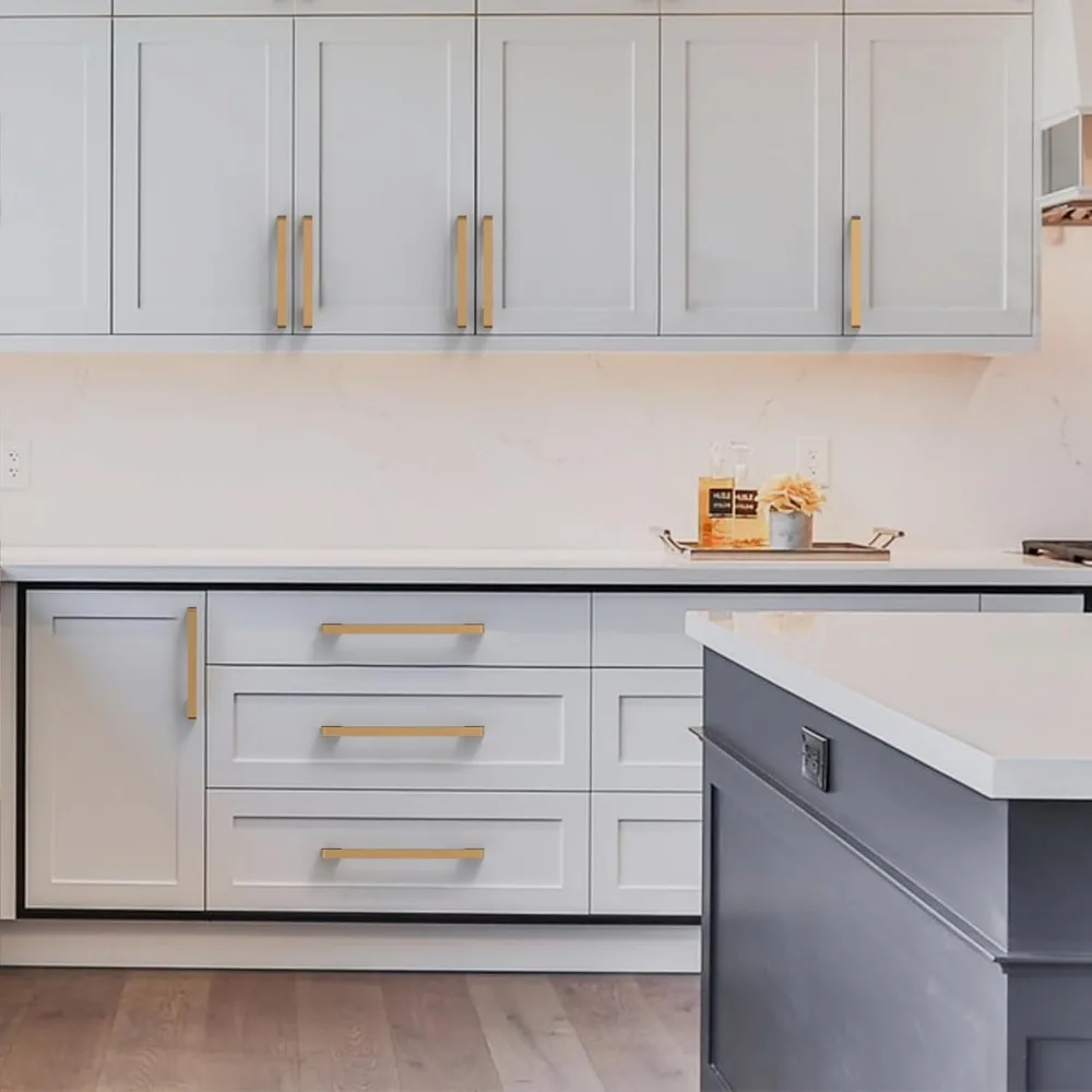 خزانة برونزية بلون الشمبانيا تسحب 10 عبوات، ومراكز فتحات مقاس 10 بوصة، ومقابض خزائن المطبخ، وأجهزة لخزائن المطبخ #4