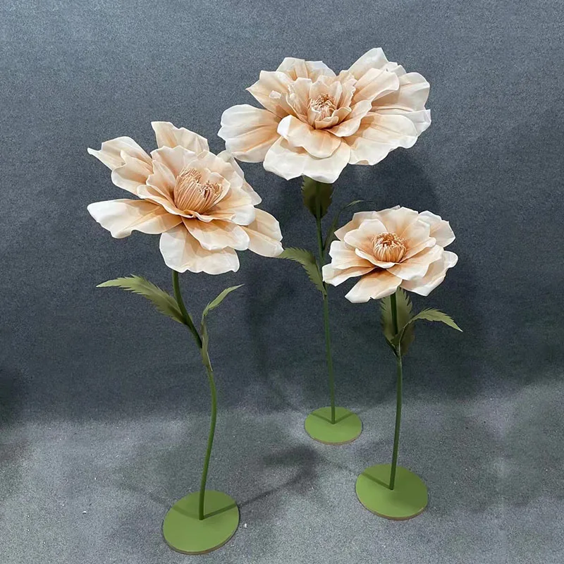 Wedding Props Foam Peony Artificial Big Flowers Wedding Road Lead Hibiscus Flower Stand Stage Party Backdrop Decor Window Layout