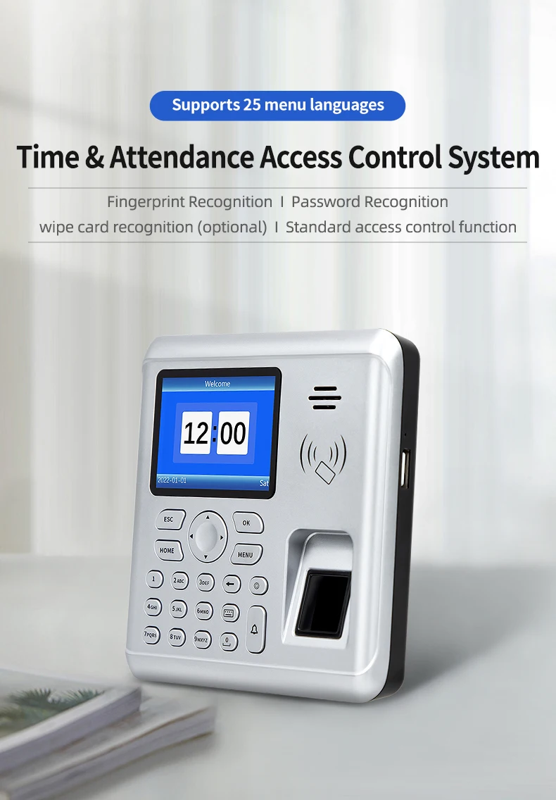 Biometric Fingerprint ID Card Access Control and and Time Attendance Device System M16H