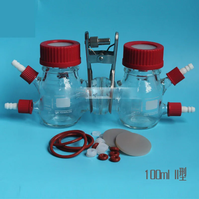 

MFC Reactor H Type Microbial Fuel Cell Chemical Battery Box 100ml Type II