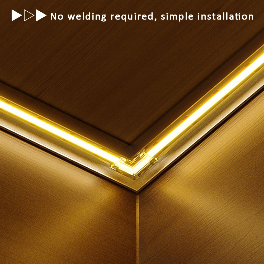 5 قطعة 10 قطعة 2Pin 8 مللي متر COB LED قطاع موصل لا لحام لا منطقة مظلمة موصل صغير قطاع لشريط L شكل قطاع إلى سلك