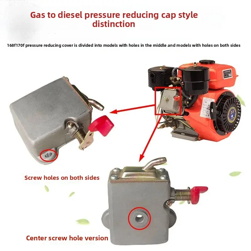 XMSJ Cylinder Head Cover Pressure Reducing Valve Assembly for 168F Modified Diesel 170F Single Cylinder Air-Cooled Horizontal