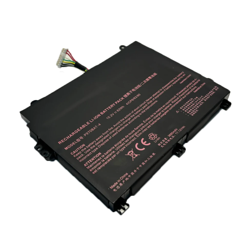 P970BAT-4 15.2V 3680mAh 62Wh laptop batteries for Clevo P960EN-K P970ex 4ICP2/62/80 4IPC6/62/80 battery