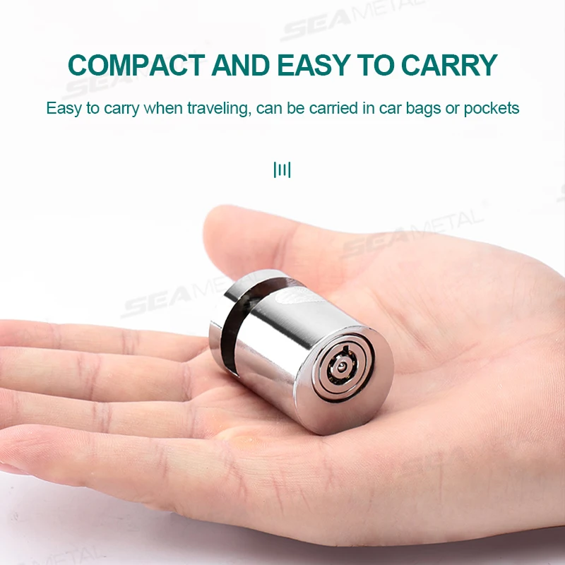 Compact Motorcycle Disc Lock Anti-Rust Waterproof Alloy Keyless Press Brake Disc Lock for Scooter/Bicycle Anti Theft view 3