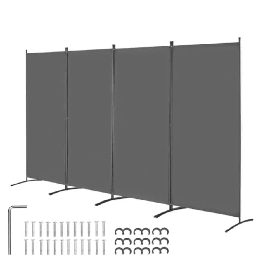 

Room Divider 4 Panel Room Divider 136" W Folding Privacy Screen and Portable Partition Divider for Room Separation Freestanding