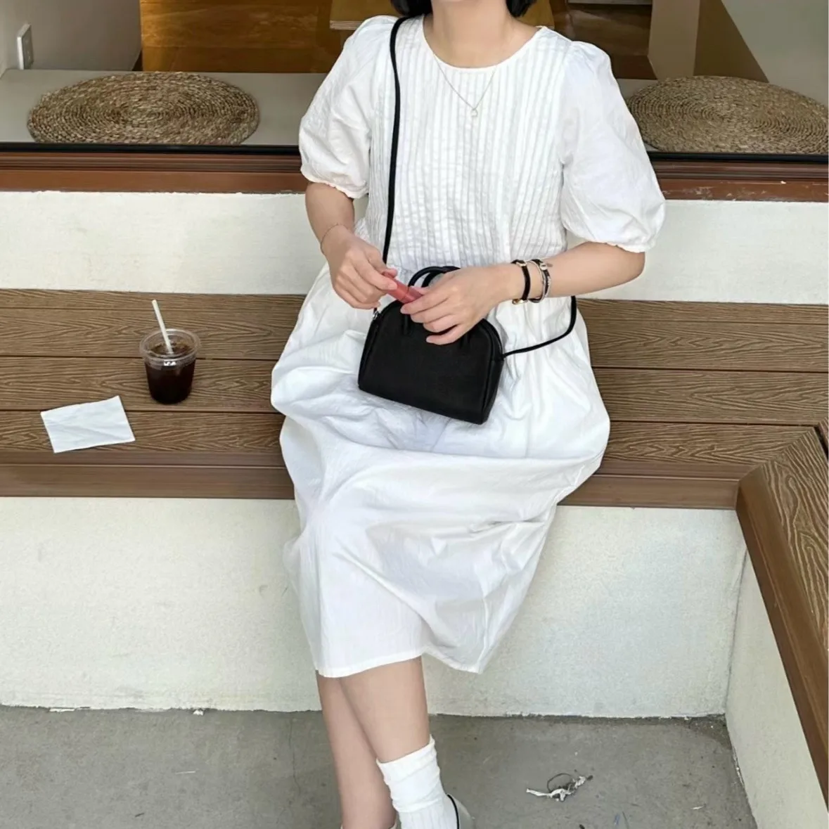 

Aeta Leather Handheld Crossbody Boston Bag Shoulder Bucket Tote Fashion Women Work Bag Solid Color Simple Handmade Top Grain