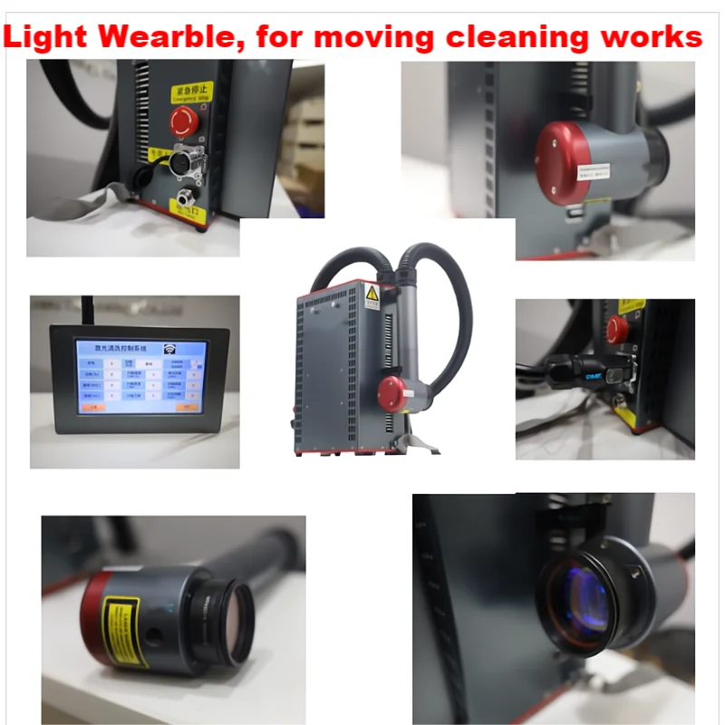 2025 Factory 200w Optical Lazer Cleaner 8.5kg Wireless Controlled Backpack Fiber Laser Cleaning Device Price